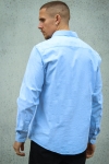 Solid Val Oxford Stretch Shirt LS Sky Blue