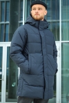 ONLY & SONS CARL LONG QUILTED COAT Dark Navy