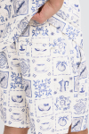 Solid Liam Elast Aop Shorts Insignia Blue