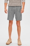 Selected COMFORT-BRODY LINEN SHORTS Sky Captain