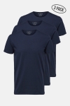 Selected New Pima T-shirt 3-Pack Navy Blazer