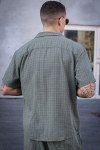 ONLY & SONS Latham Resort Linen Structure Shirt Dusty Olive