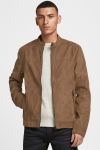 Jack & Jones JJEWARNER JACKET NOOS Cognac FAUX SUEDE