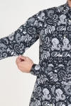 Only & Sons Frederik L/S Paisley Stretch Skjorta Black