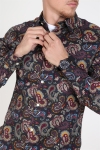 Only & Sons Frederik L/S Paisley Stretch Skjorta Phantom