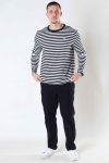 TOMMY JEANS TJU STRIPED LS CREW TEE Black