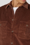 Clean Cut Copenhagen Corduroy Overshirt Bombay Orange