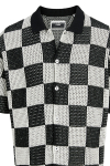 Jack & Jones Athletico Loose Fit Crochet Polo Shirt SS Black