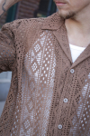 ONLY & SONS Novak Relax Resort SS Lace Shirt Sepia