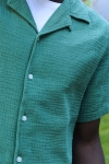 Kronstadt Cuba Muslin shirt SS Ivy Green