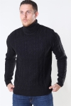 Only & Sons Rigge 3 Cable Roll Neck Sticka Black