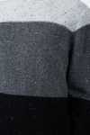 Clean Cut Copenhagen Tim O Neck Knit Grey mix