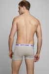 Jack & Jones JACSUPER TWIST TRUNKS 3 PACK NOOS Light Grey Melange