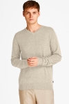 Jack & Jones JJEEMIL KNIT V-NECK NOOS Oatmeal