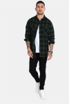 URBAN CLASSICS Checked Flanell Skjorta Black/Forest