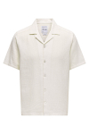 ONLY & SONS Bertil Waffle SS Resort Shirt Cloud Dancer