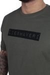 Liebhaveri Vintage Mens Longline T-shirt New Army 