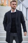 Jack & Jones MOULDER WOOL COAT Black