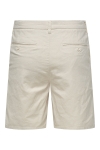 ONLY & SONS Mark Cotton Linen Shorts Silver Lining
