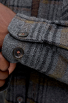 Jack & Jones Rayle Melange Check LS Overshirt Dark Grey