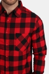 URBAN CLASSICS Checked Flanell Skjorta Red/Black