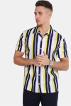 Kronstadt Cuba S/S Gr. 76 Skjorta White/Yellow/Navy