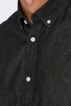 ONLY & SONS DAY REG DOWN CHAMBRAY LS SHIRT Black Denim