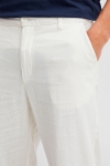 Solid Allan Liam Linen Trousers Off White