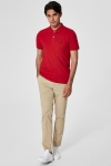 Selected Aro S/S Emroidery Polo Skjorta Noos Scarlet Sage