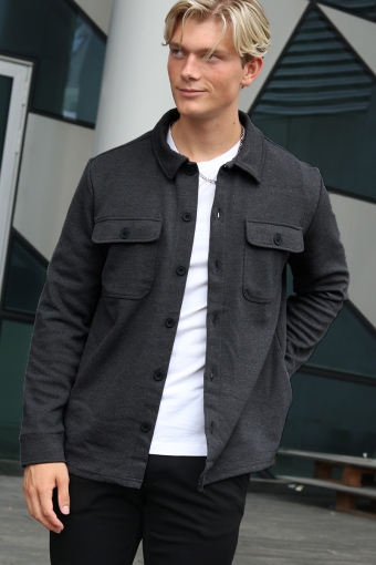 Kodyl Overshirt Dark Grey Melange