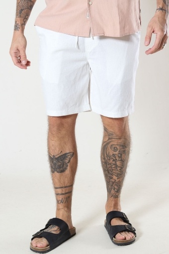 Aurelius Elasticated Linen Shorts White