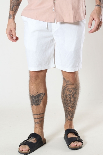 Aurelius Elasticated Linen Shorts White