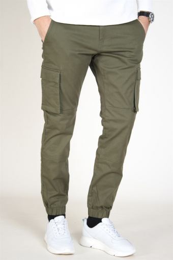 Cam Stage Cargo Cuff Pants Olive Night