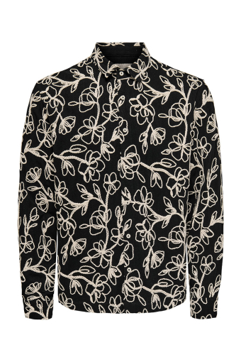 Sandoro Regular Fit Rope Shirt Jet Black