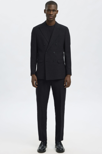 Oasis Linen DB Blazer Black