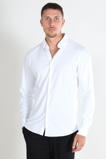 Slim Jersey Shirt LS Bright White