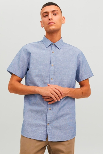 Summer Linen Shirt SS Faded Denim