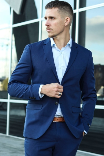 Premium Franco Slim Fit Blazer Medieval Blue