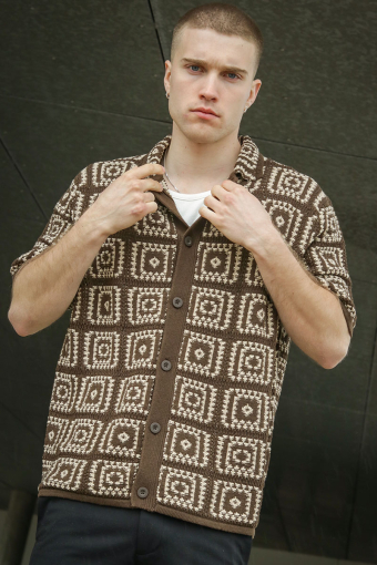 Bart Relaxed Fit SS Knit Shirt Demitasse