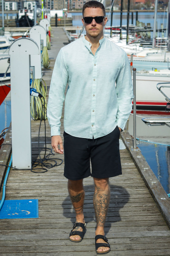 Summer Band Shirt LS Iceberg Green