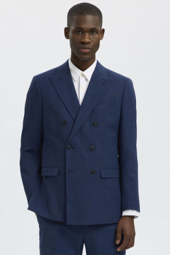 Oasis Linen DB Blazer Dark Navy