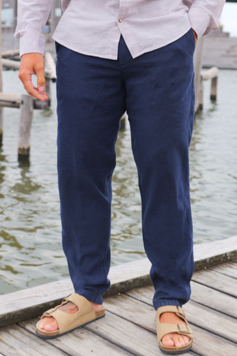 Brody Linen Pants Dark Sapphire
