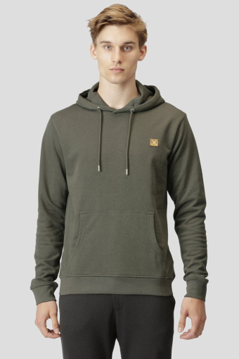 Basic Organic Hoodie Bottle Green