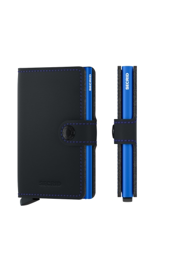 Miniwallet Matte Black/Blue