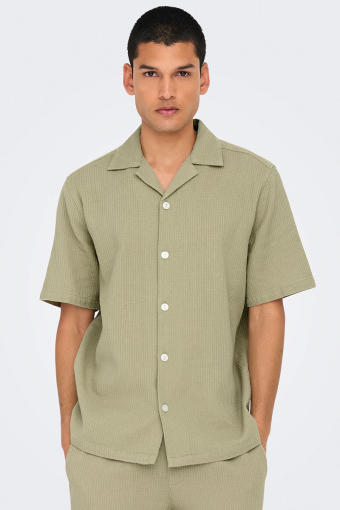 Bertil Waffle SS Resort Shirt Twill