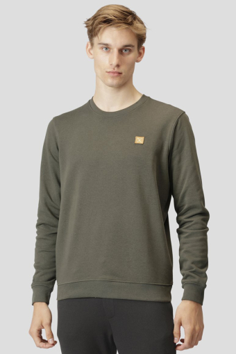 Basic Organic Crewneck Bottle Green