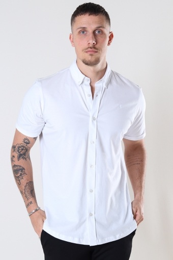 Hudson SOLID Stretch Shirt S/S White