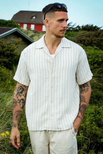 Cabana Stripe Relaxed Shirt Fields Of Rye