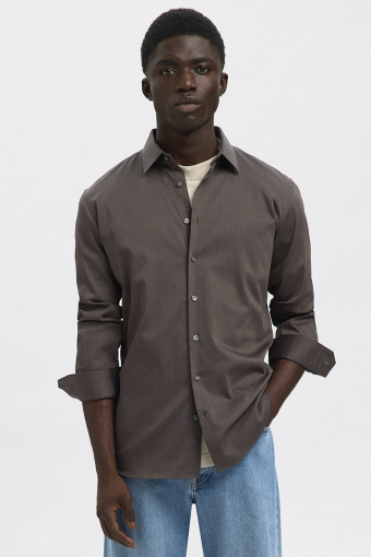 Performance Stretch LS Shirt Morel Mixed Black
