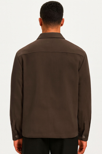 Tile Corduroy Shirt Coffee Bean
